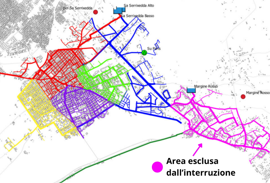 Immagine: area esclusa dall'interruzione