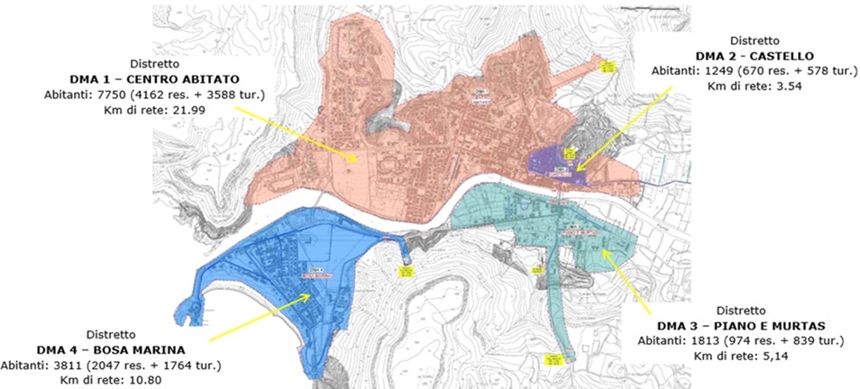 Immagine: Bosa Mappa Ingegnerizzazione delle reti