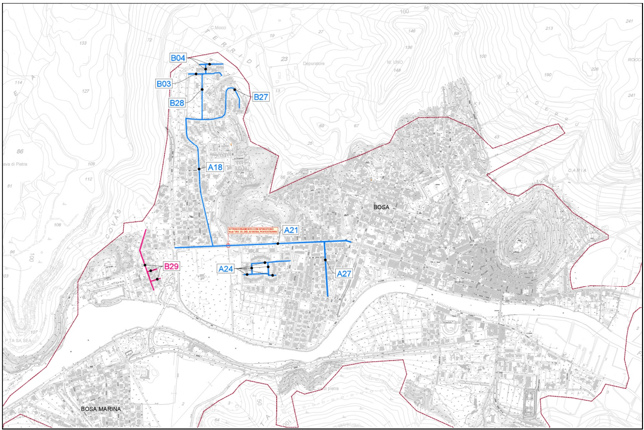 Immagine: Bosa mappa