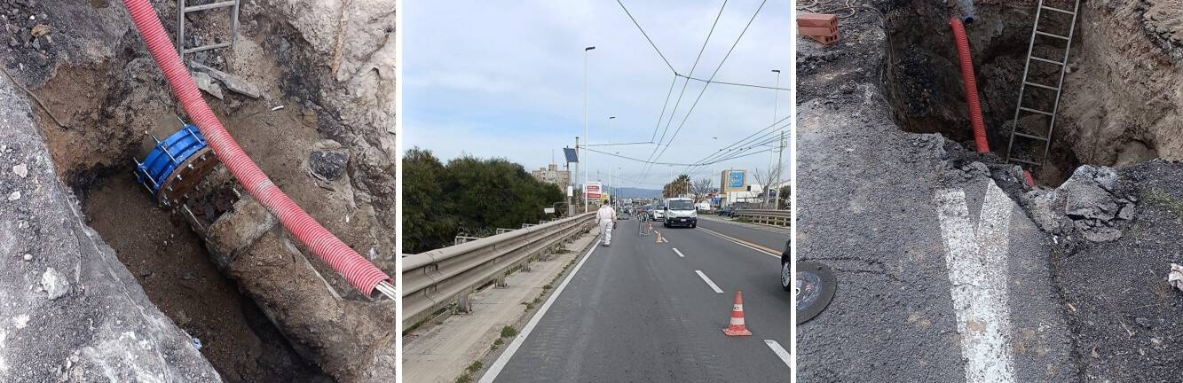 Immagine: Combo cantiere bypass viale Marconi Cagliari