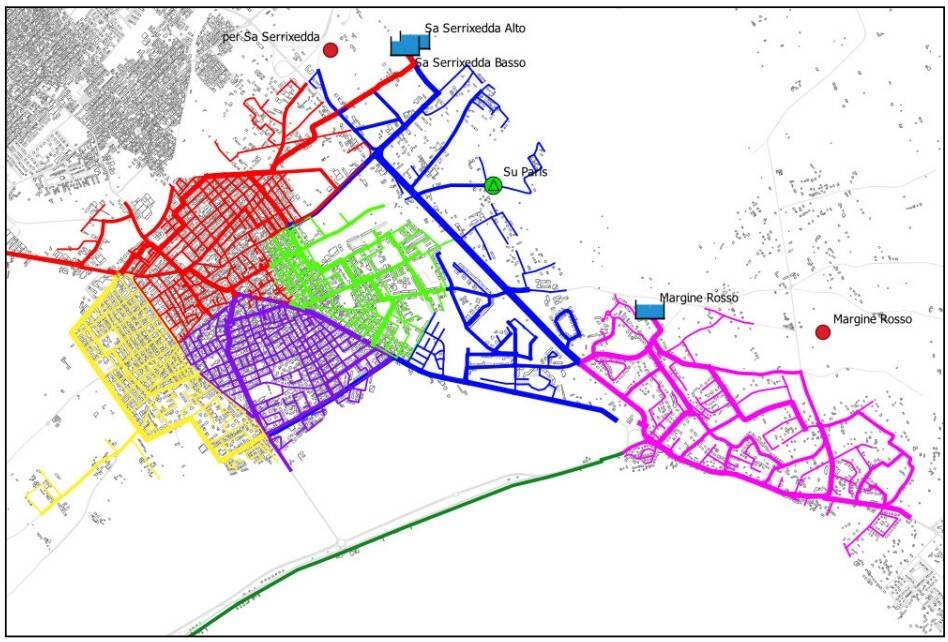 Immagine: Distrettualizzazione della rete idrica Quartu