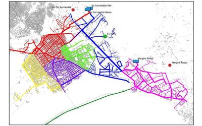Immagine: Distrettualizzazione della rete idrica Quartu