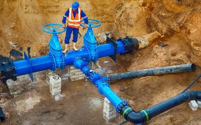 Immagine: Lavori operaio rete valvole