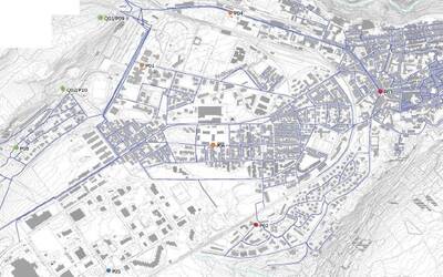 Immagine: Macomer Mappa Via Campania Via Veneto