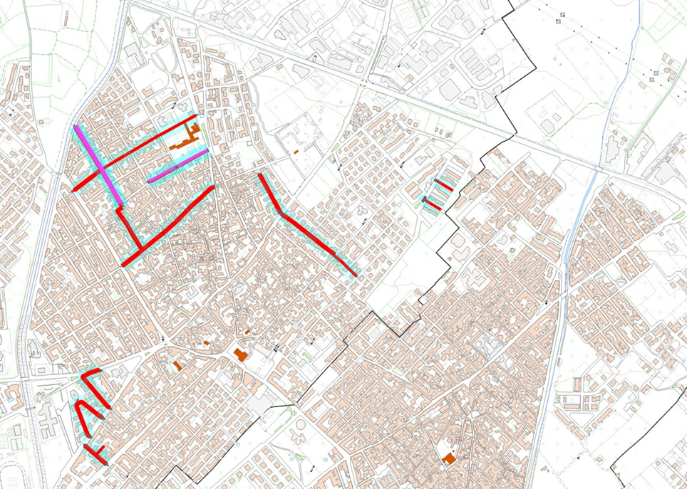 Immagine: Mappa cantieri PNRR Selargius del 17-06-2024