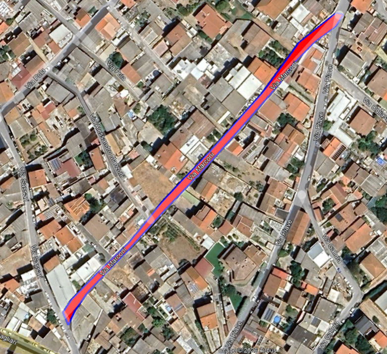 Immagine: mappa interruzione via marconi