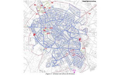 Immagine: mappa Oristano rete idrica