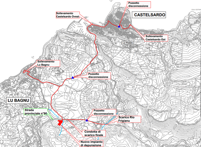 Immagine: Planimetria depuratore castelsardo pnrr dell'8-2-2025