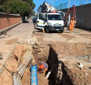 CAGLIARI: RIPARAZIONE DELLA CONDOTTA DI VIA DEI SALINIERI